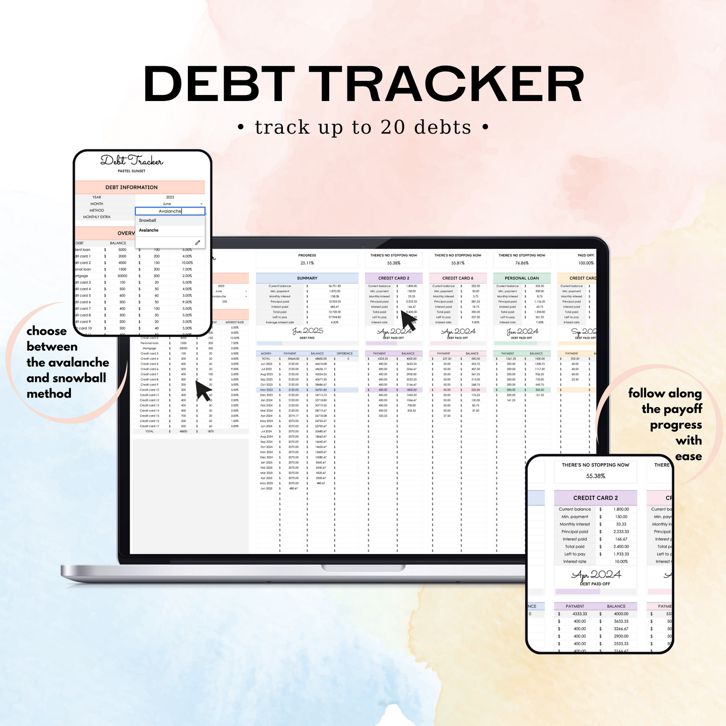 50/30/20 Ultimate Budget Spreadsheet (Google Sheets)