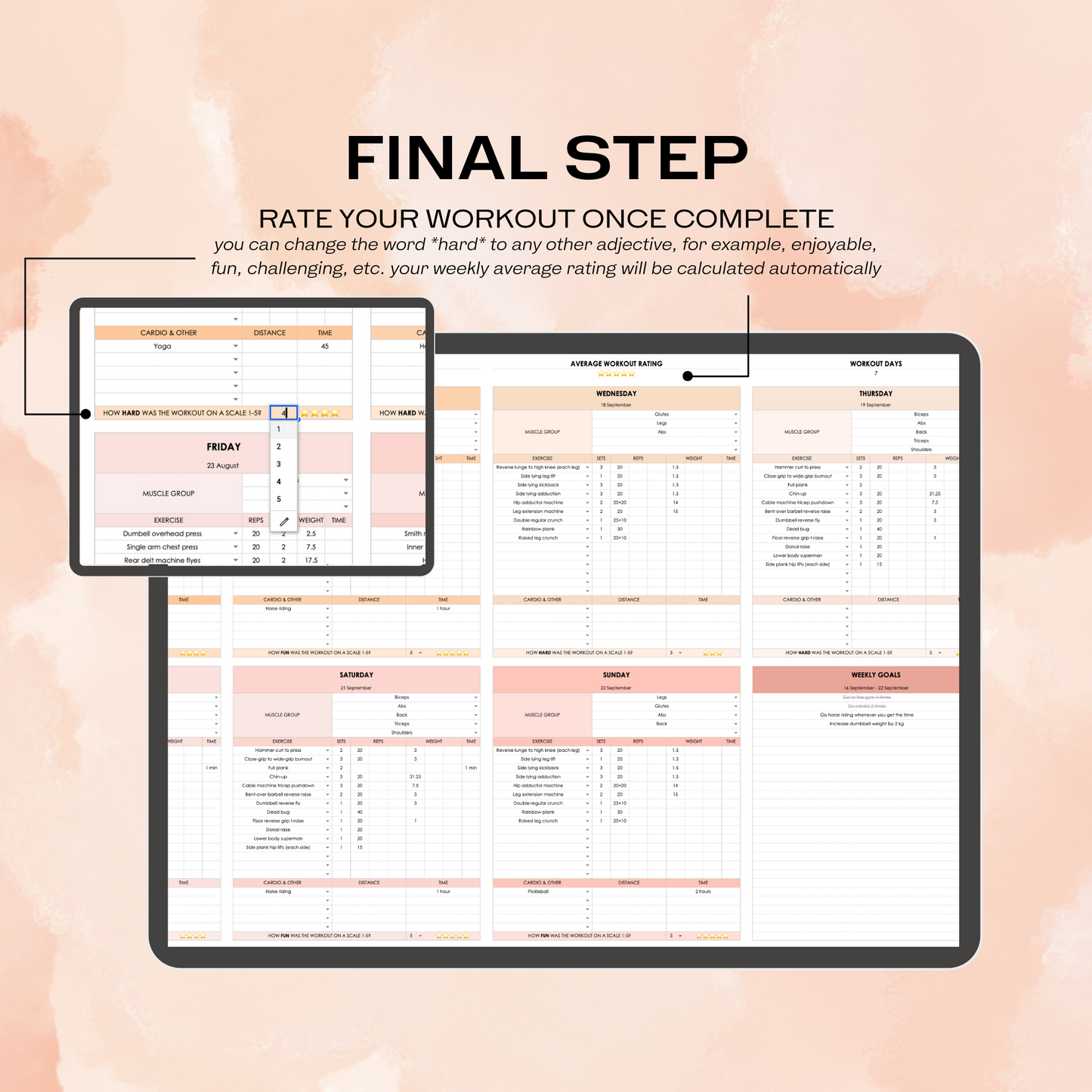 Workout Planner Spreadsheet (Google Sheets)